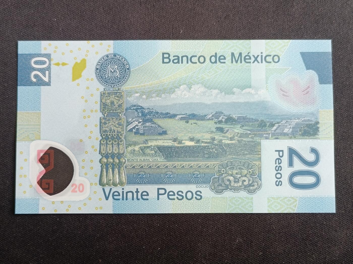 【游宝拍卖】乙巳蛇年88期 佣金1+6% 墨西哥-20比索 全新UNC