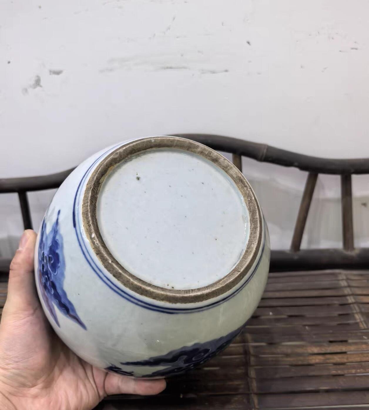 兰馨堂瓷器专场 清代青花龙纹罐