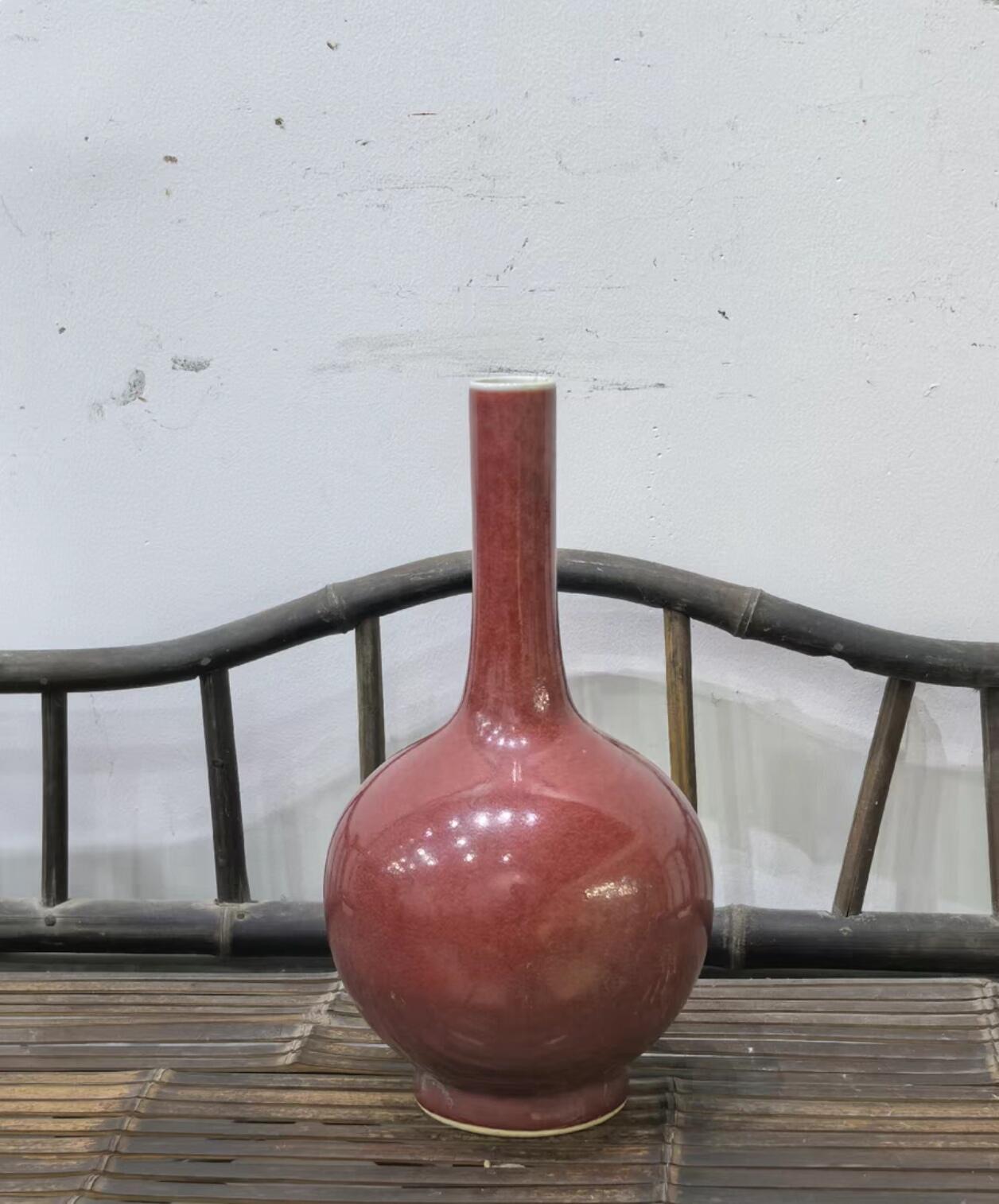 兰馨堂瓷器专场 豇豆红釉瓶