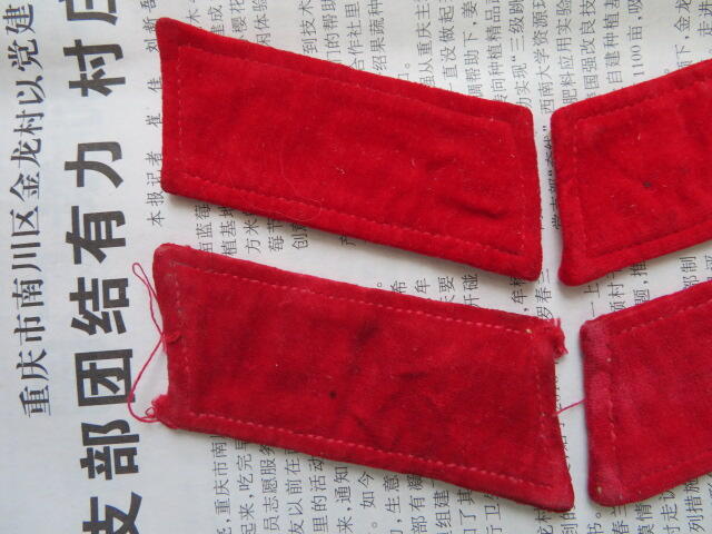 76--使用过的65早期领章两付两个版本