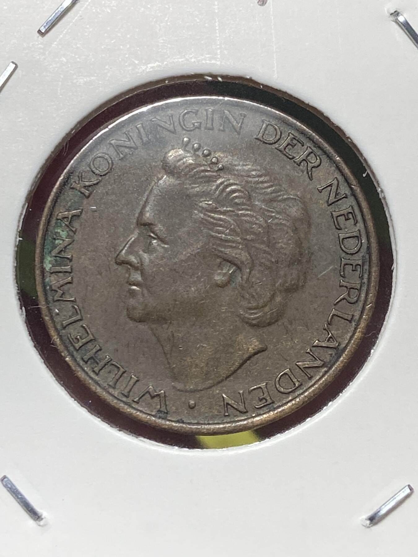 2025年第一百三十场(总第一百五十六场）外国好品纸夹散币场(免佣金) 荷兰🇳🇱1948单年份5分(威廉明娜女王退位年，Fish–鱼标)