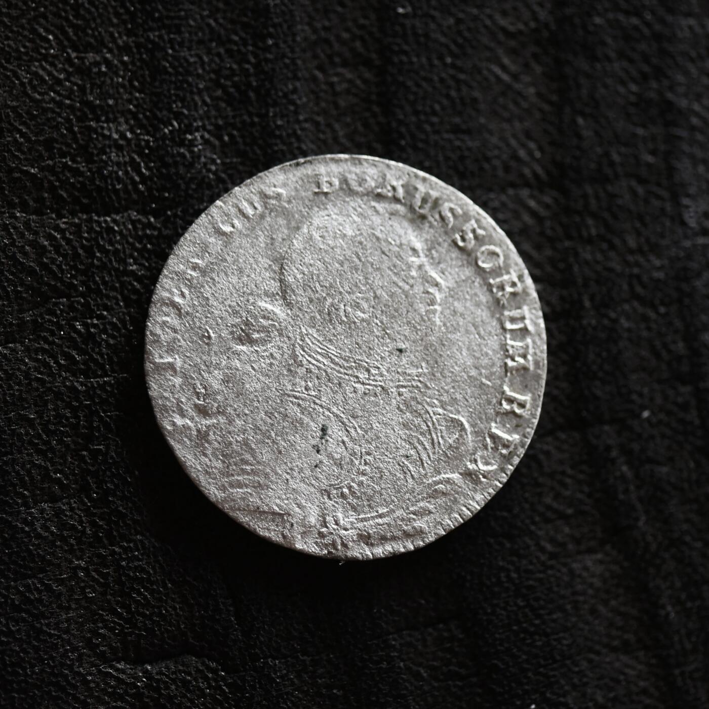 【良泉】第41期【自动场】11月27日晚19.30点开拍！86组，西方古代钱币专场 【藏家出品B】公元1756年【德意志】霍亨索伦王朝，普鲁士国王——腓特烈大帝，6格罗申银币，2.36克