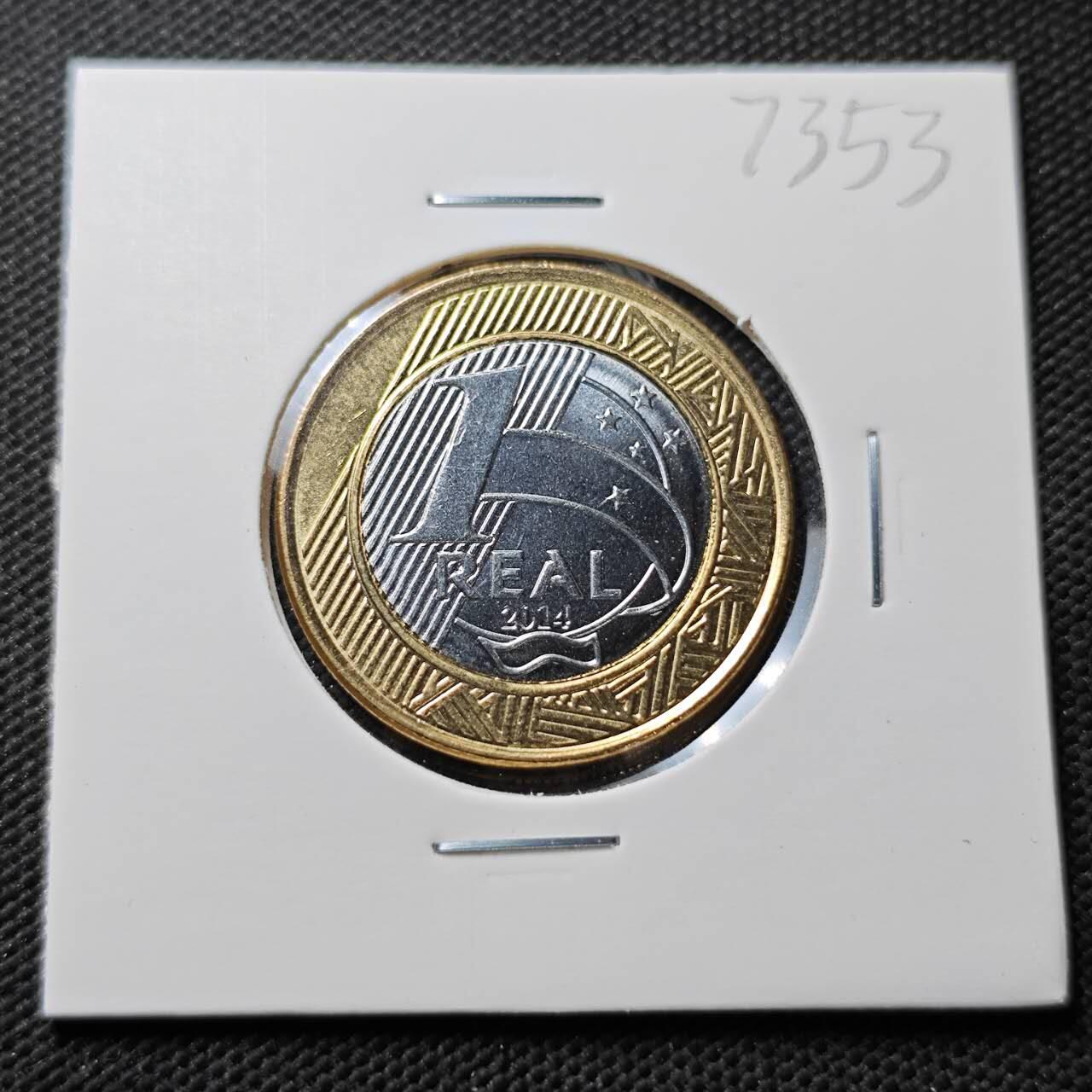 KK钱币收藏小铺  第373场  2月预留时间 周末发货  巴西1瑞尔双色币