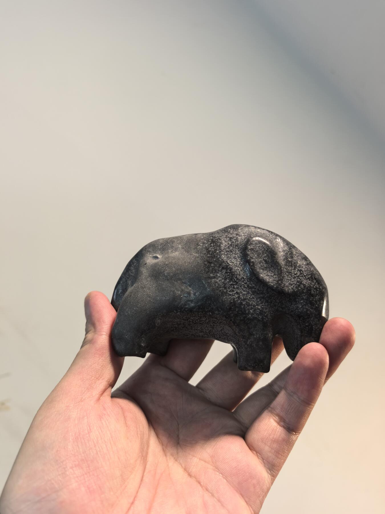 兰馨堂瓷器专场 石雕象摆件