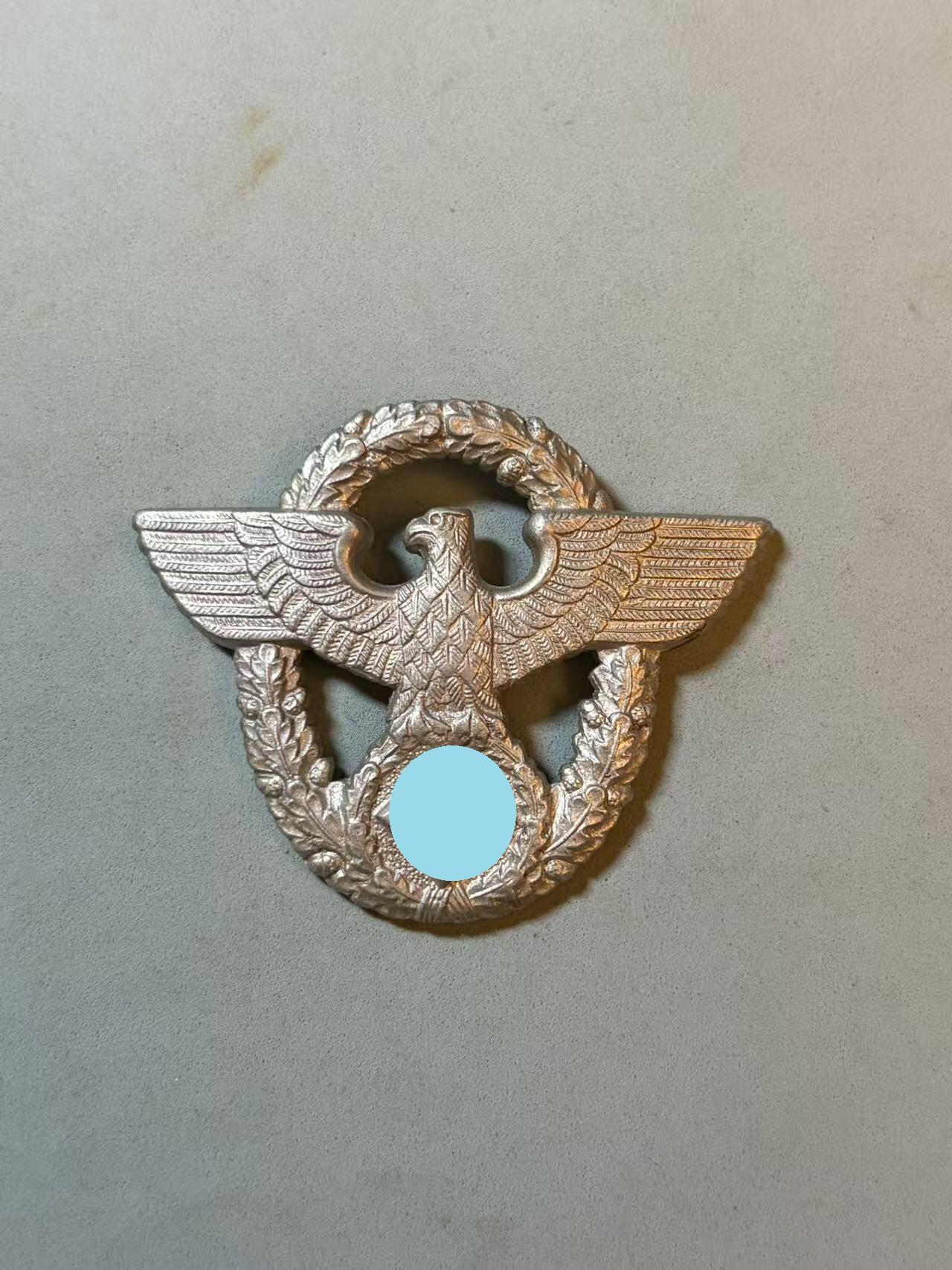 盛世勋华——号角文化勋章邮票专场拍卖第288期 德国（1939）警察帽徽 带厂标