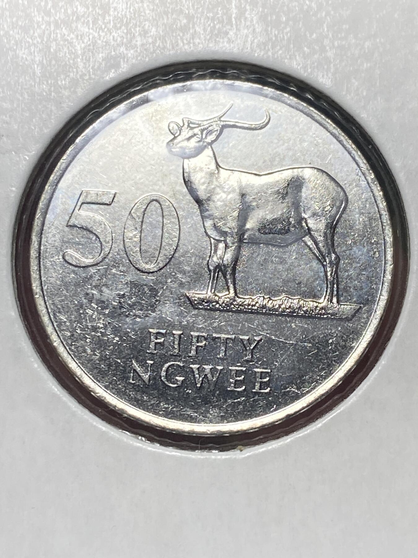 2025年第一百三十场(总第一百五十六场）外国好品纸夹散币场(免佣金) 好品–赞比亚🇿🇲1992单年份50恩韦