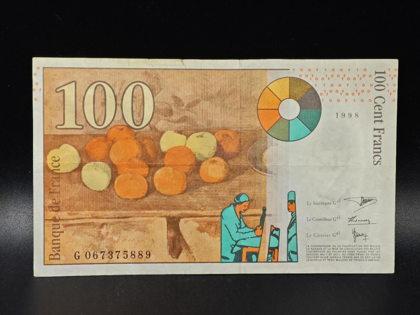 【淘币小摊】限时拍第八百拍  纸币场  满百包邮可预留两周  周一统一发货  法国1998年100法郎