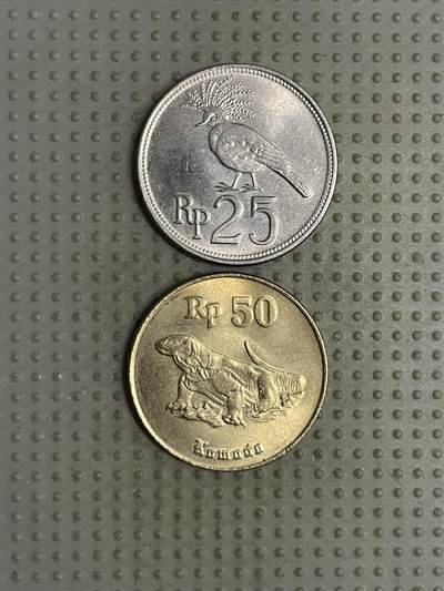 2025年第120场各国散币拍卖（总第120场） - 印度尼西亚1996年50卢比、1971年25卢比