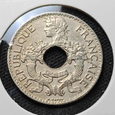 KK钱币收藏小铺  第372场  2月预留时间 周末发货 -  1938法属印支5分