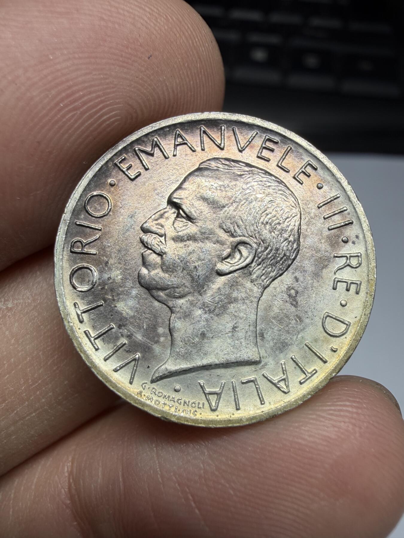 2025年集古藏今外币拍卖第十期-第7场—（总第287拍），可以寄存60天，满160元包邮。 带光1930年意大利5里拉