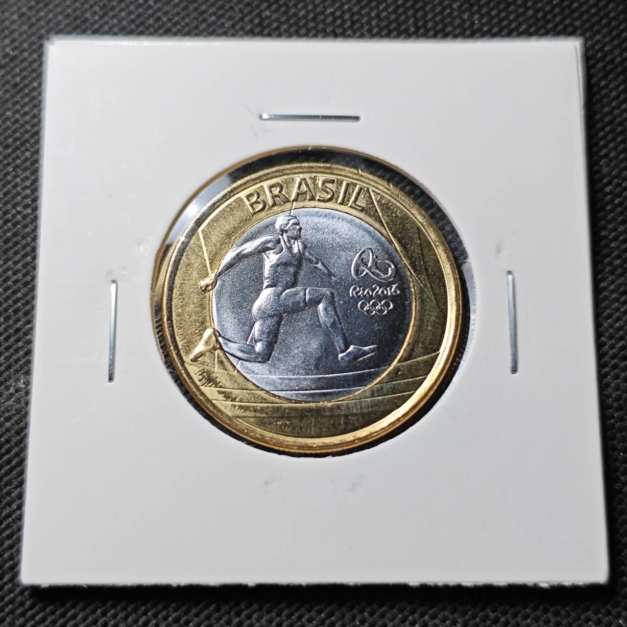 KK钱币收藏小铺  第373场  2月预留时间 周末发货  巴西1瑞尔双色币纪念币