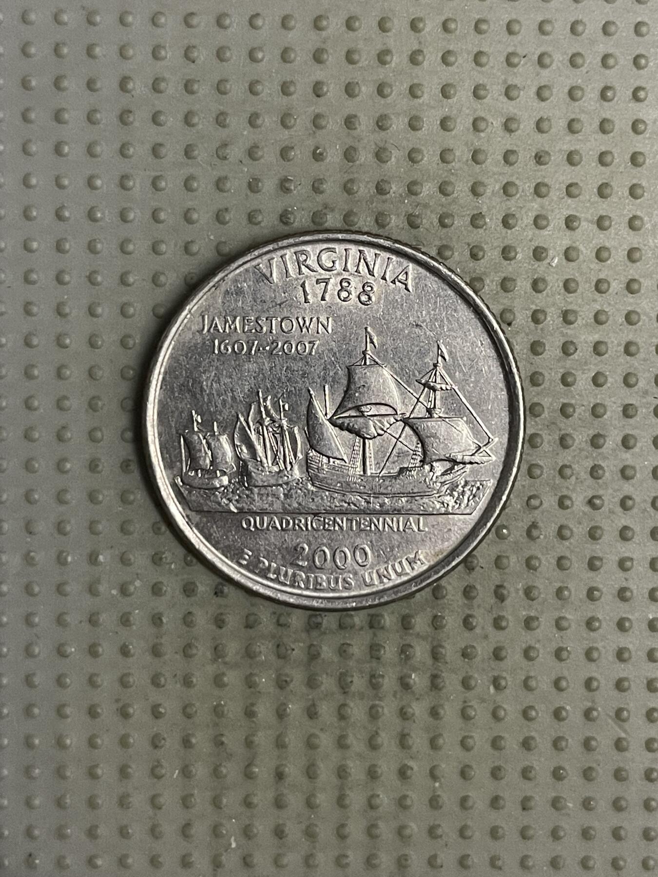 2025年第120场各国散币拍卖（总第120场） 美国2000年弗吉尼亚州25美分纪念币