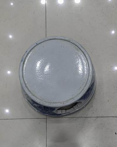 民国至创汇大尺寸青花花瓶座摆件 