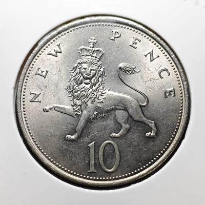 KK钱币收藏小铺  第372场  2月预留时间 周末发货 -  1970英国大10便士 好品