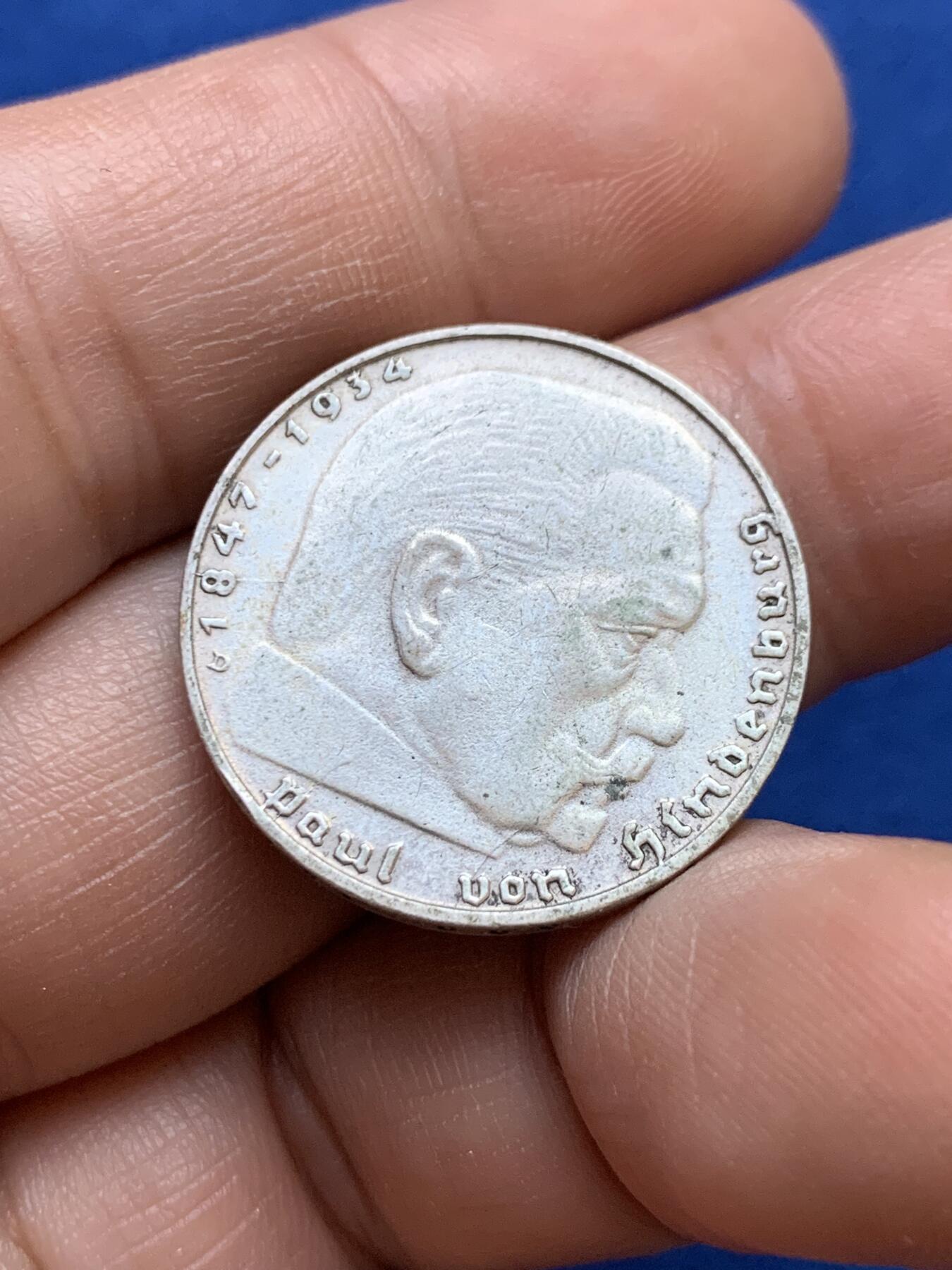 《竞宝斋》第439场 周日，周一，周二 3场连拍 （全场包邮） 德国 1939年 2马克 银币 D厂