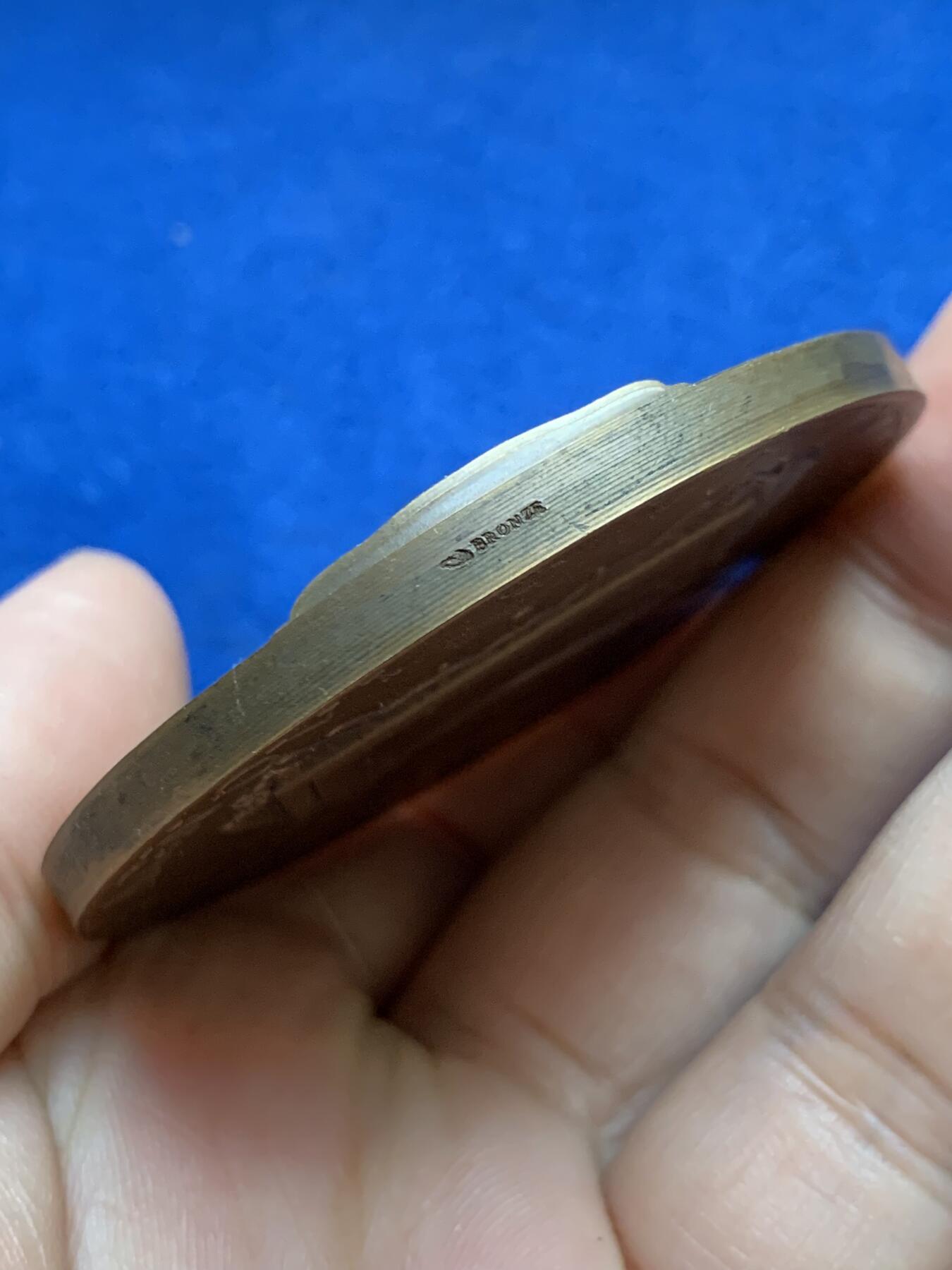 《竞宝斋》第439场 周日，周一，周二 3场连拍 （全场包邮） 名家Abel Lafleur作 宗教铜质纪念章 1940年圣安德烈使徒 阿贝尔·拉弗勒 法国章友协会成员（SAMF）106.1克 58.5mm 丰饶角铜标