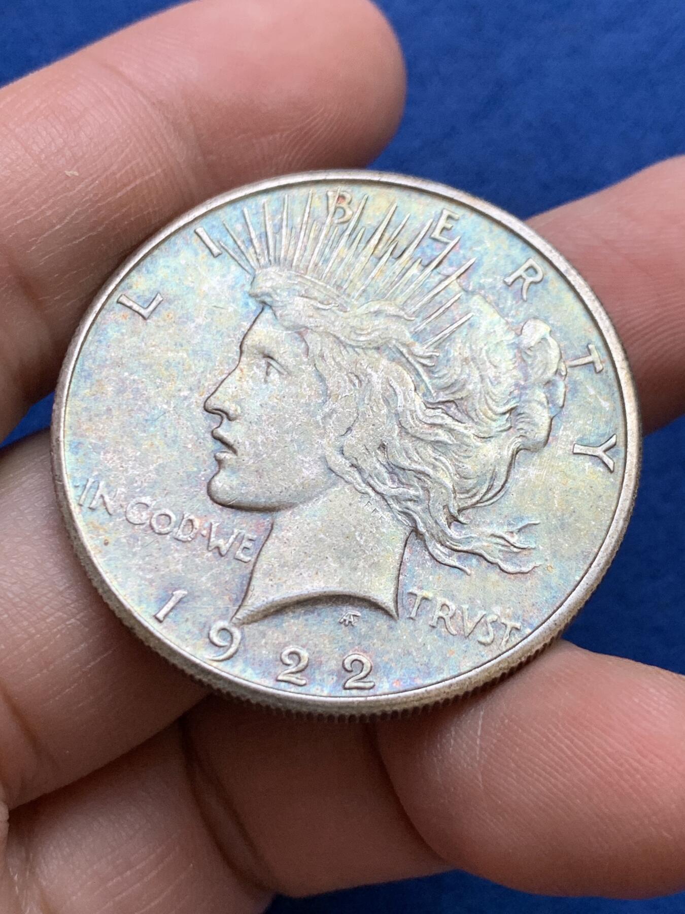 《竞宝斋》第439场 周日，周一，周二 3场连拍 （全场包邮） 美国1922年和平1美元银币