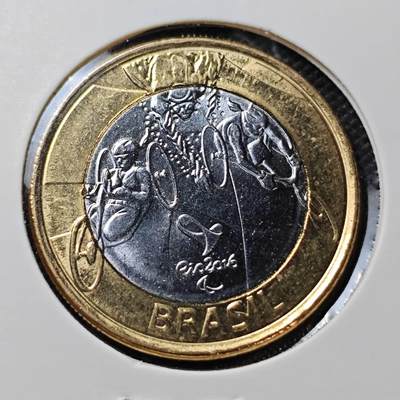 KK钱币收藏小铺  第373场  2月预留时间 周末发货 -  巴西1瑞尔双色币
