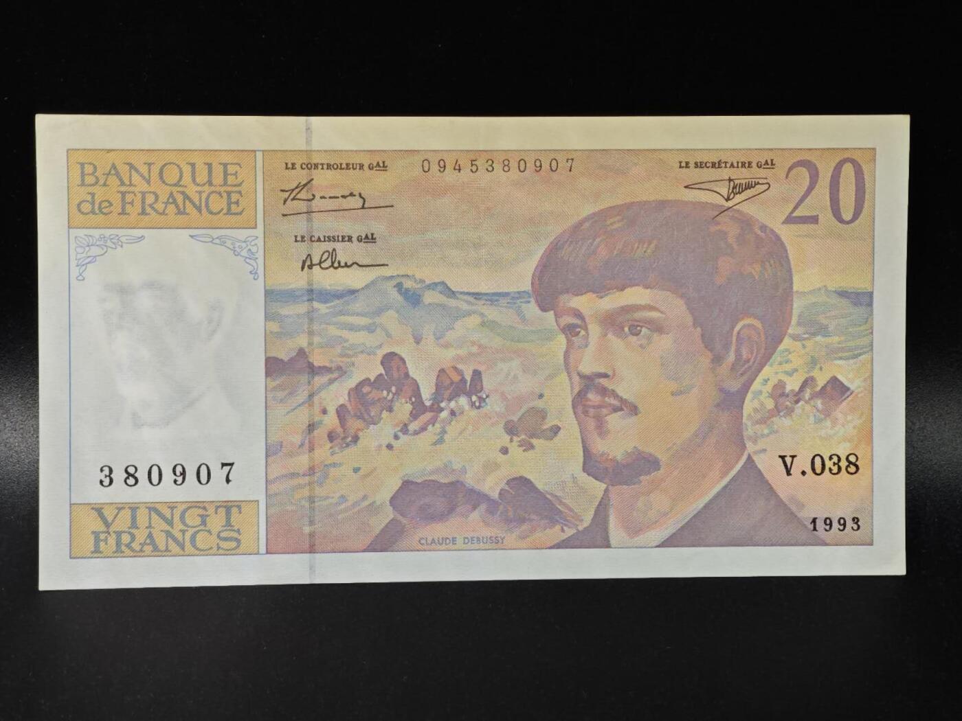 【淘币小摊】限时拍第八百拍  纸币场  满百包邮可预留两周  周一统一发货  法国1993年20法郎