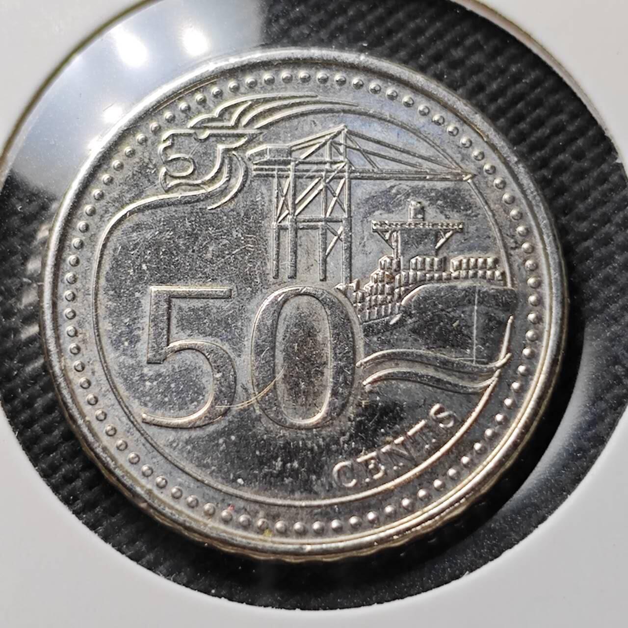 KK钱币收藏小铺  第373场  2月预留时间 周末发货  新加坡50分