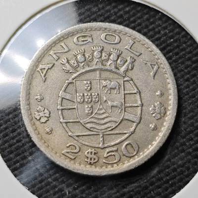KK钱币收藏小铺  第372场  2月预留时间 周末发货 -  1956葡属安哥拉2.5埃斯库多