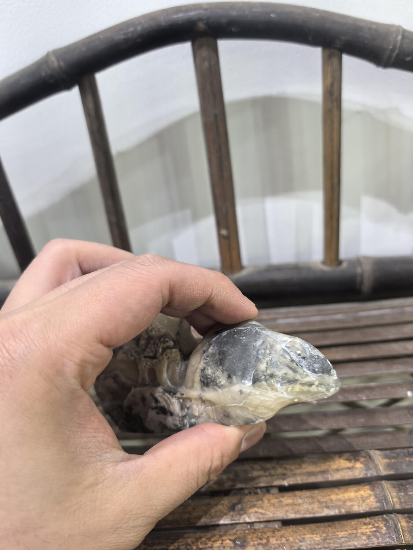 兰馨堂瓷器专场 寿山石高山水墨摆件