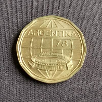 【游宝拍卖】乙巳蛇年88期 佣金1+6% - 阿根廷-100比索 1978年世界杯纪念币