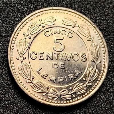 泉币菌-第130场-精品福利场 - 原光 洪都拉斯5分1980年铜镍硬币 21.0毫米 