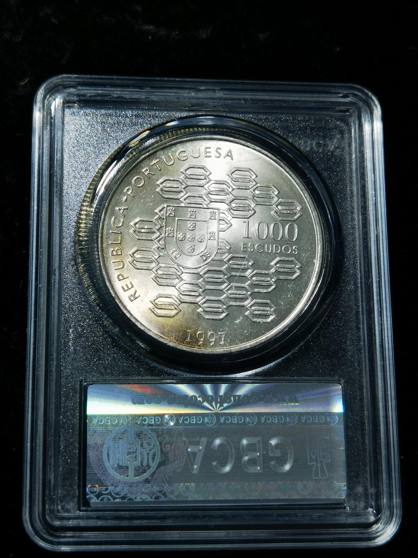 天下钱庄专场欢迎参拍 葡萄牙1000埃斯库多银币