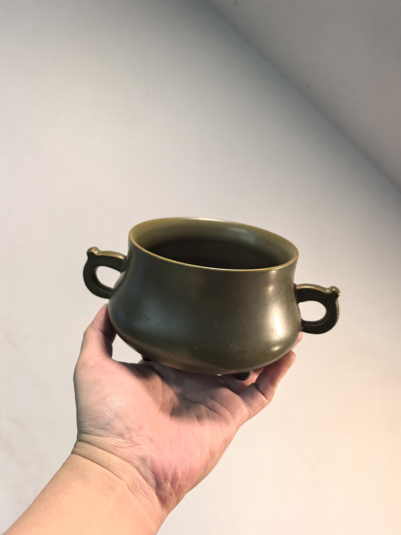 兰馨堂瓷器专场 茶叶末釉三足香炉