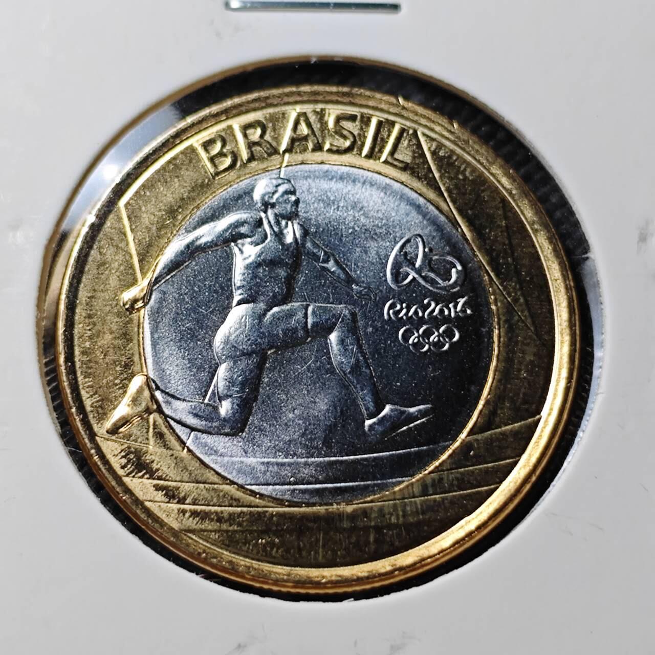 KK钱币收藏小铺  第373场  2月预留时间 周末发货  巴西1瑞尔双色币纪念币