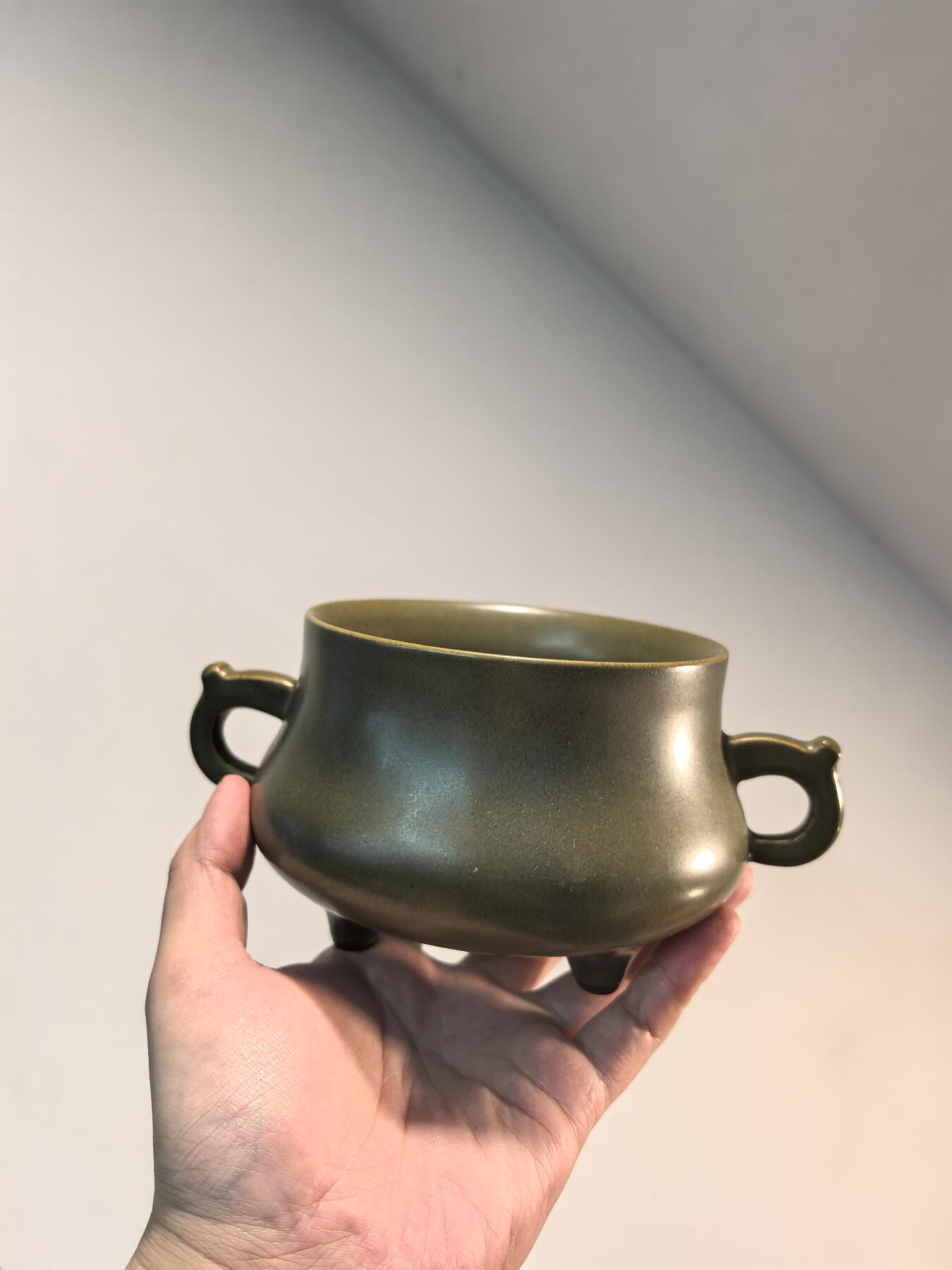 兰馨堂瓷器专场 茶叶末釉三足香炉