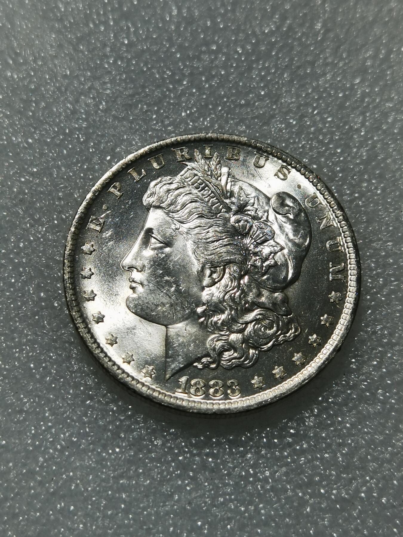 天下钱庄专场欢迎参拍 UNC 1883美国摩根一美元银币