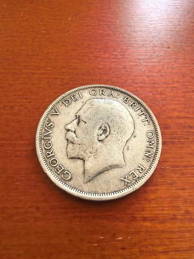 长老汇蛇年精选第七十四场拍卖 - 1917英国乔治五世1/2克朗银币，14.14克925银，克书60分135美金