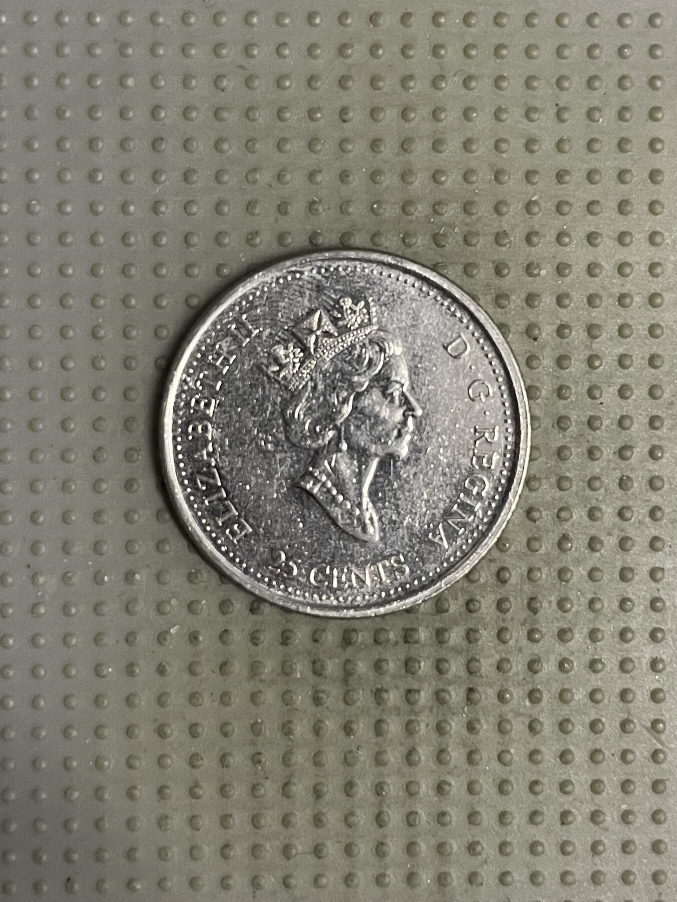 2025年第120场各国散币拍卖（总第120场） 加拿大1999年12月25分纪念币