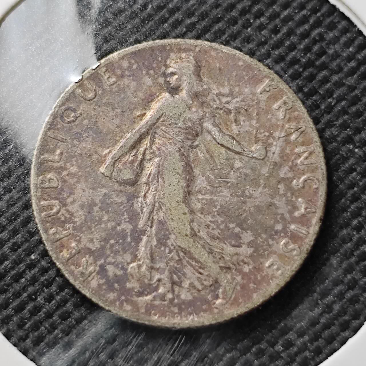 KK钱币收藏小铺  第373场  2月预留时间 周末发货  1898法国50分银币