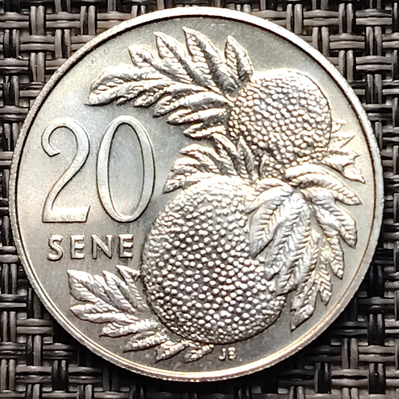 布加迪🐬～世界钱币(上海)🌾第 260 期 /  各国套币和散币 西萨摩亚群岛 1974年 20分