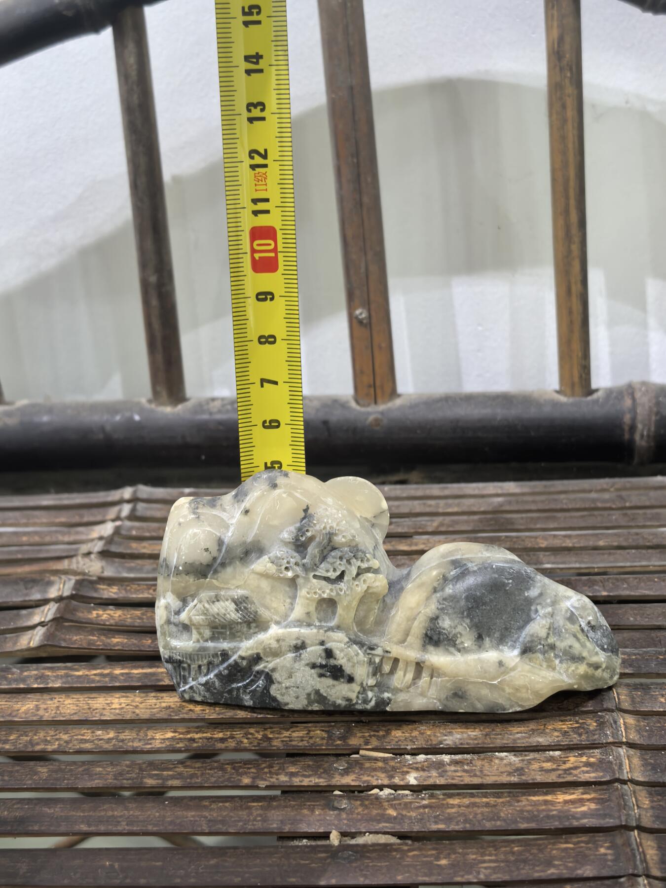 兰馨堂瓷器专场 寿山石高山水墨摆件