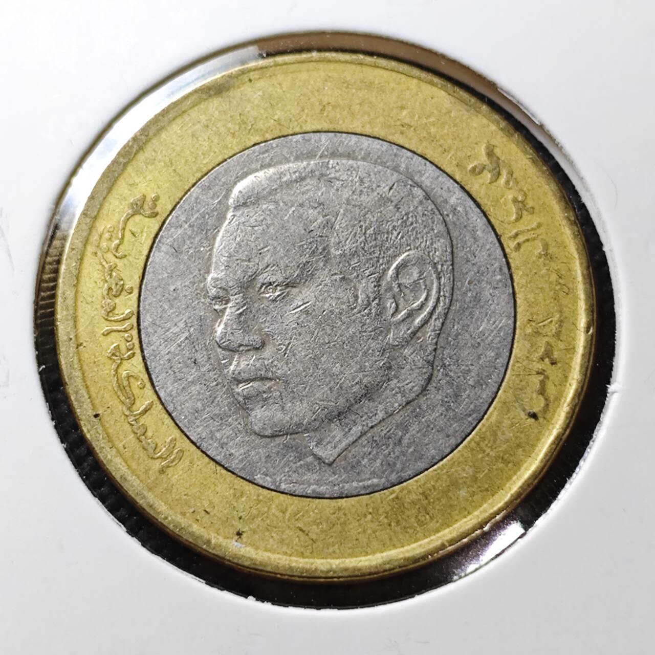 KK钱币收藏小铺  第373场  2月预留时间 周末发货  2018摩洛哥10迪拉姆双色币