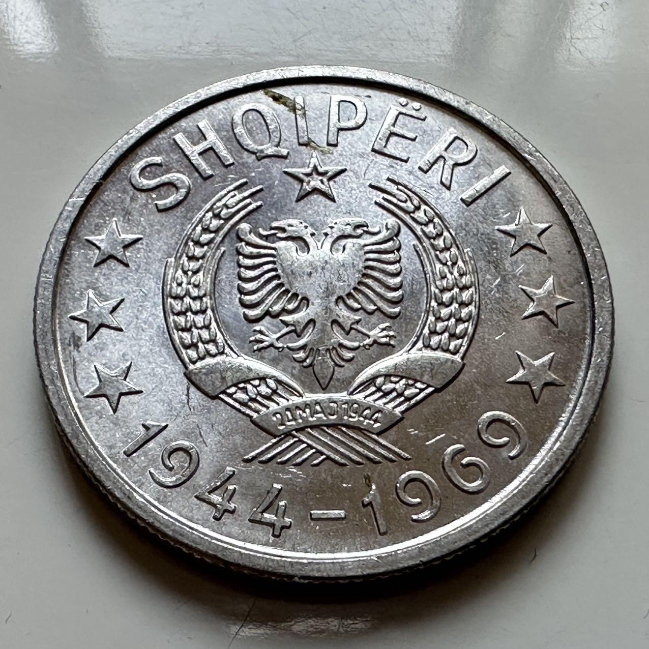 🌹外币初藏🌹🐯2025年第129场  每周二四六晚8️⃣点 接代拍 阿尔巴尼亚1969年一列克