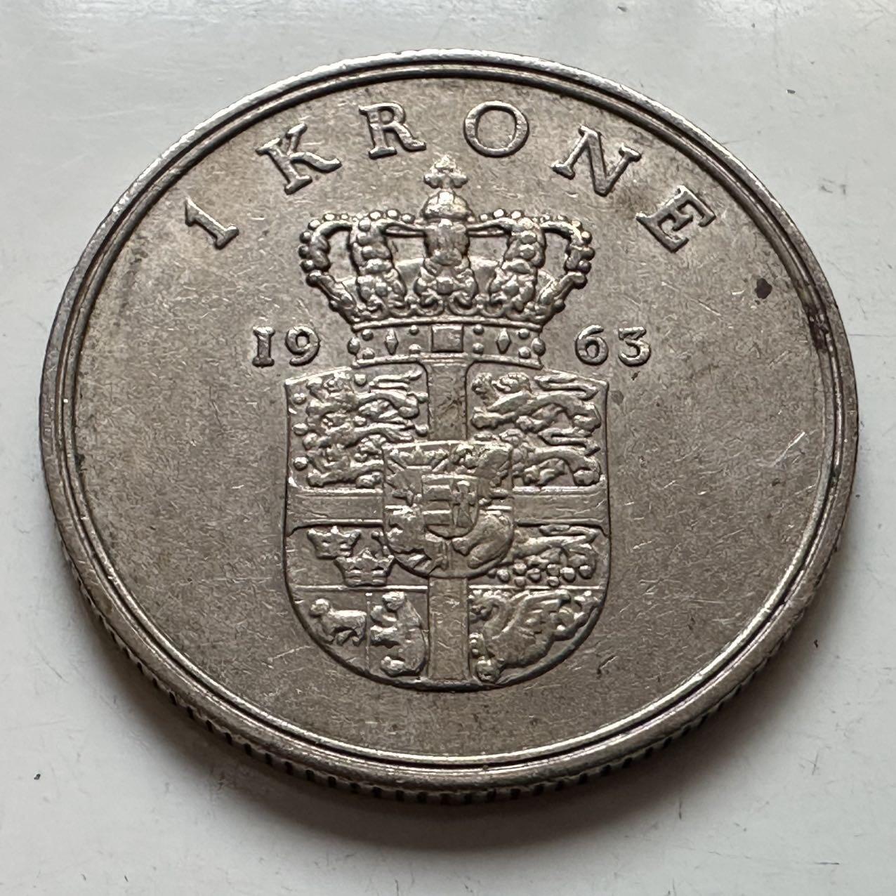 🌹外币初藏🌹🐯2025年第129场  每周二四六晚8️⃣点 接代拍 丹麦1963年一克朗