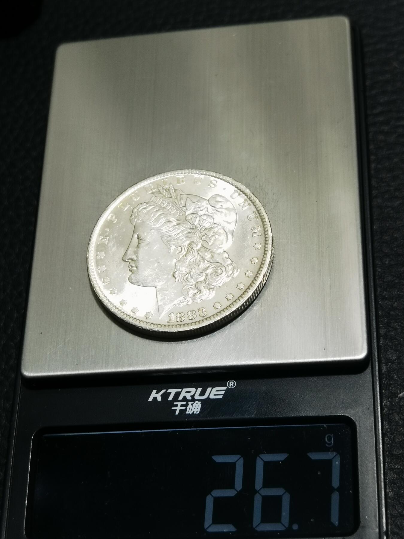 天下钱庄专场欢迎参拍 UNC 1883美国摩根一美元银币