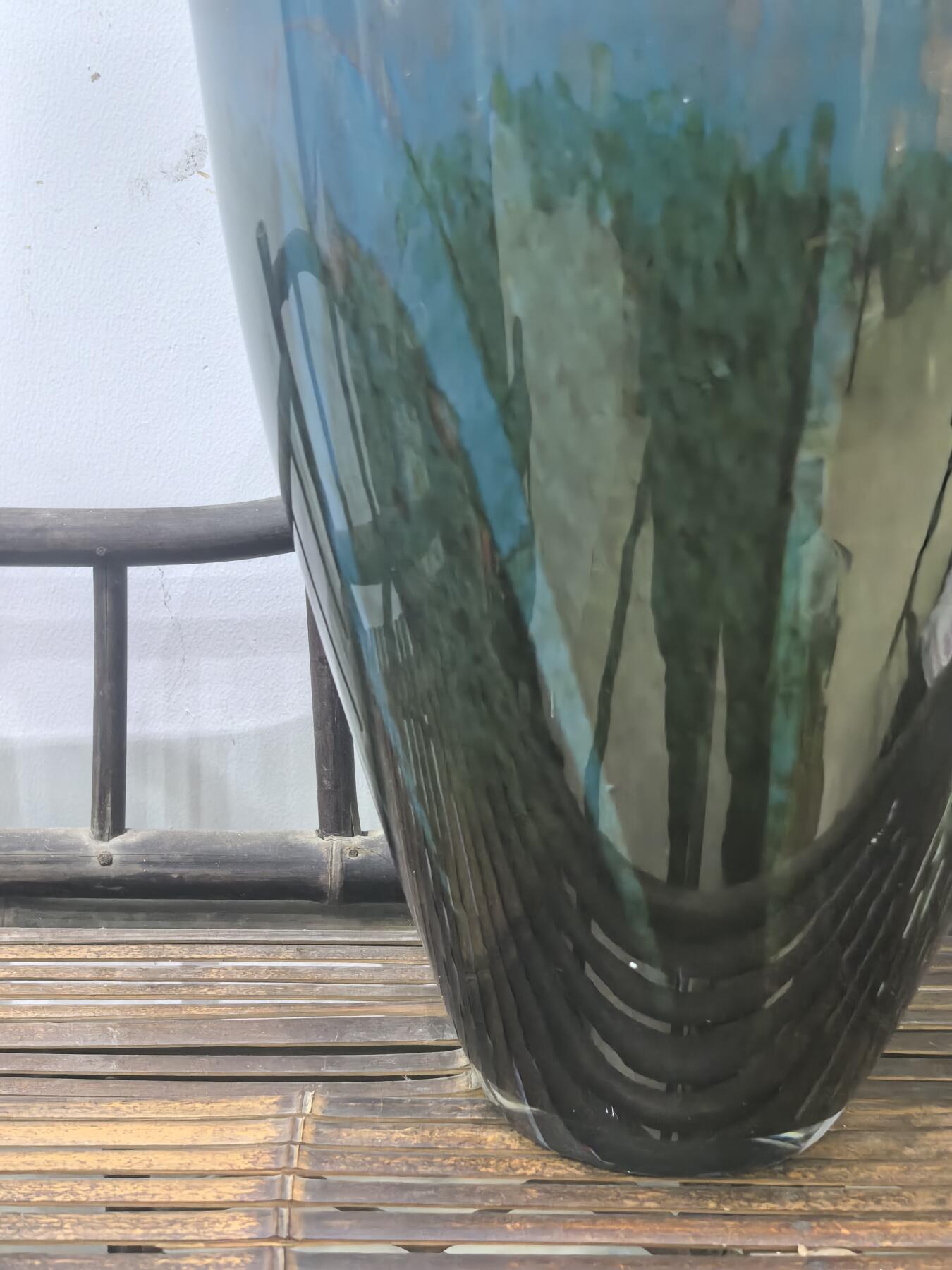 兰馨堂瓷器专场 回流大尺寸琉璃花瓶摆件