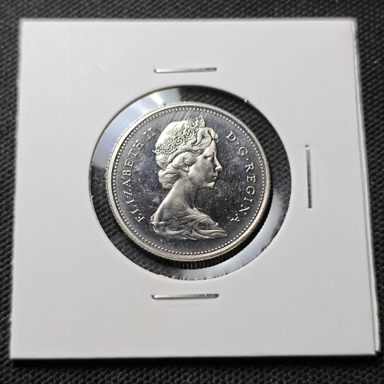 KK钱币收藏小铺  第373场  2月预留时间 周末发货  1970加拿大25分精制币