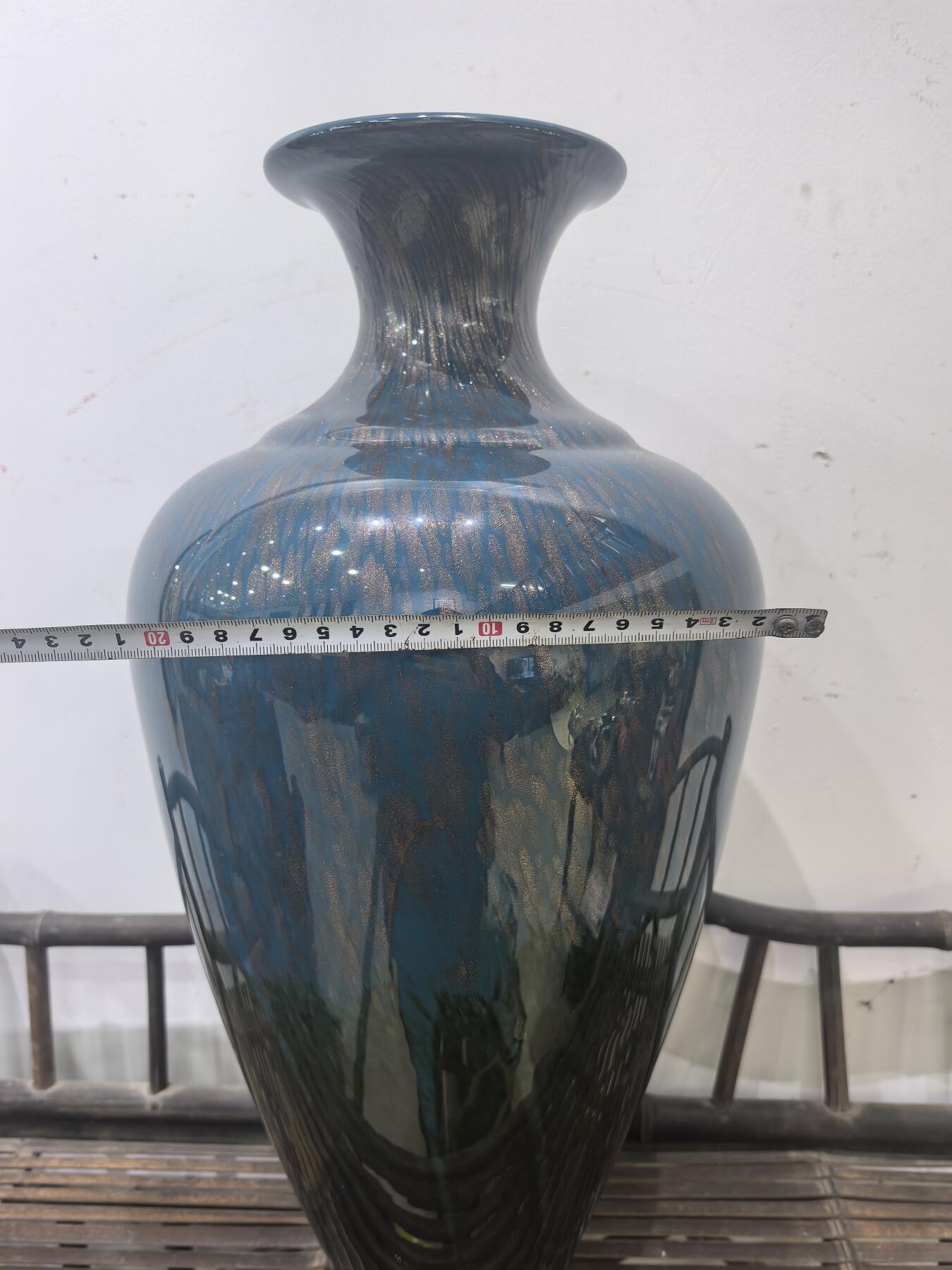 兰馨堂瓷器专场 回流大尺寸琉璃花瓶摆件