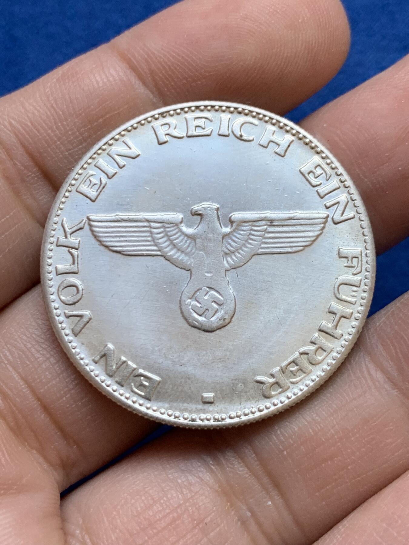 《竞宝斋》第439场 周日，周一，周二 3场连拍 （全场包邮） 后铸版 德国镀银纪念章 原光十足 C-405