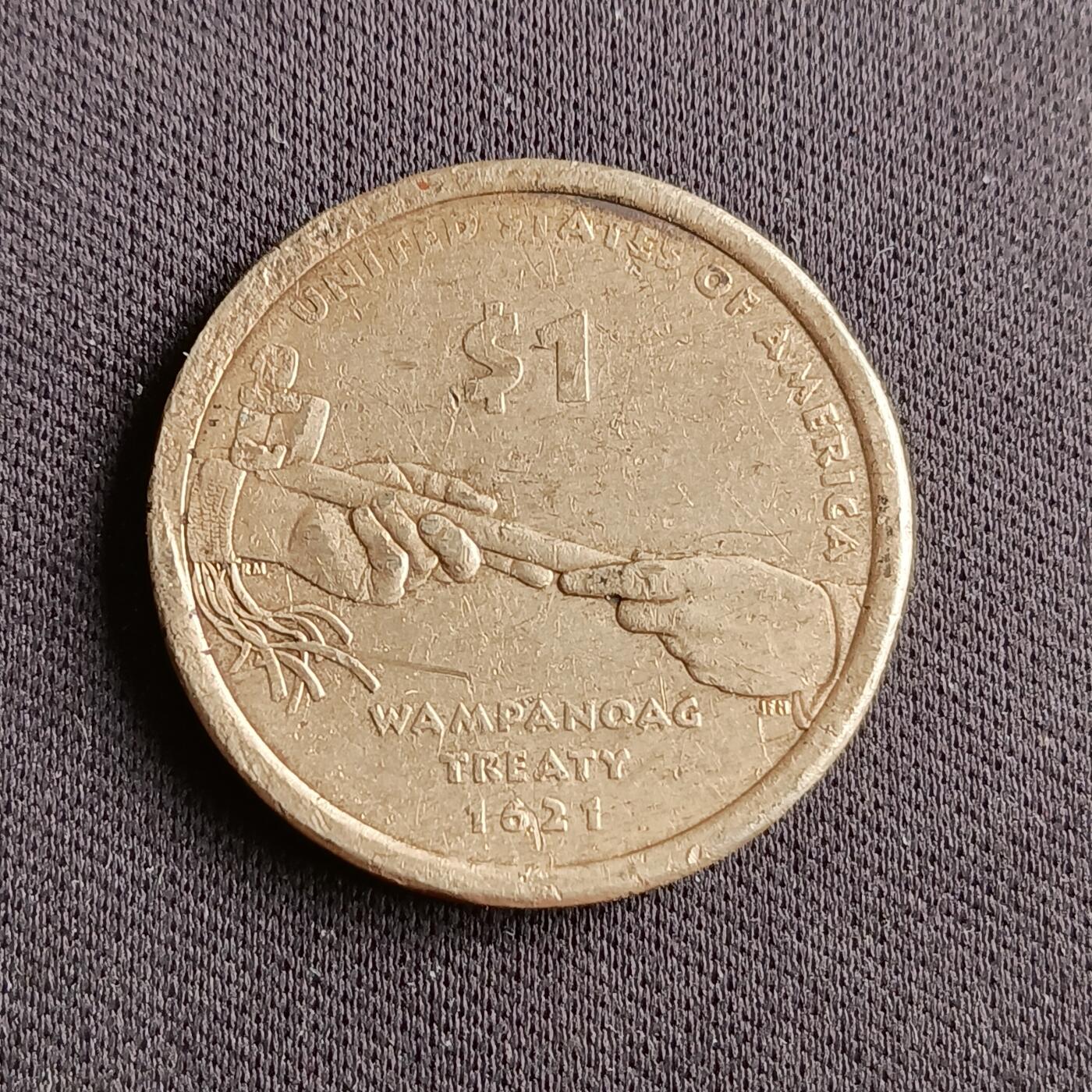 【游宝拍卖】乙巳蛇年88期 佣金1+6% 美国-1美元 2011年 原住民和平条约400周年