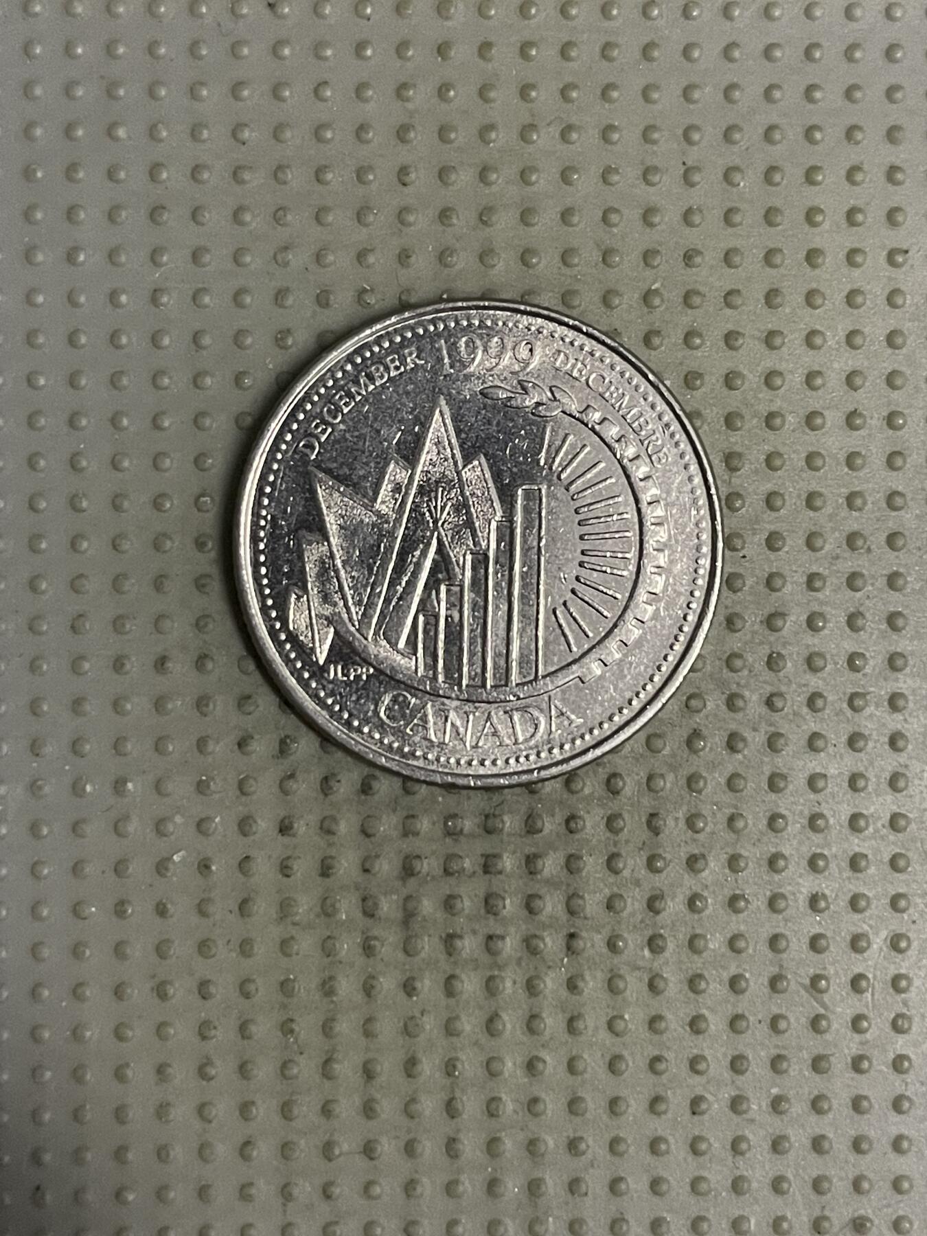 2025年第120场各国散币拍卖（总第120场） 加拿大1999年12月25分纪念币