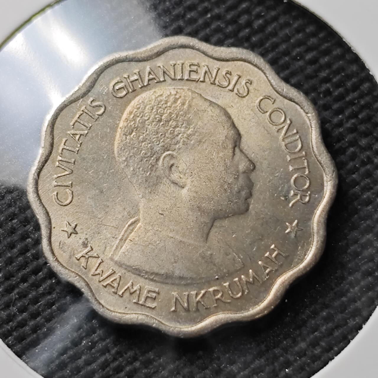 KK钱币收藏小铺  第373场  2月预留时间 周末发货  1958加纳3便士 好品