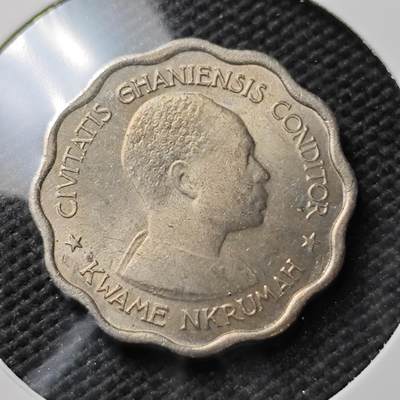 KK钱币收藏小铺  第373场  2月预留时间 周末发货 -  1958加纳3便士 好品